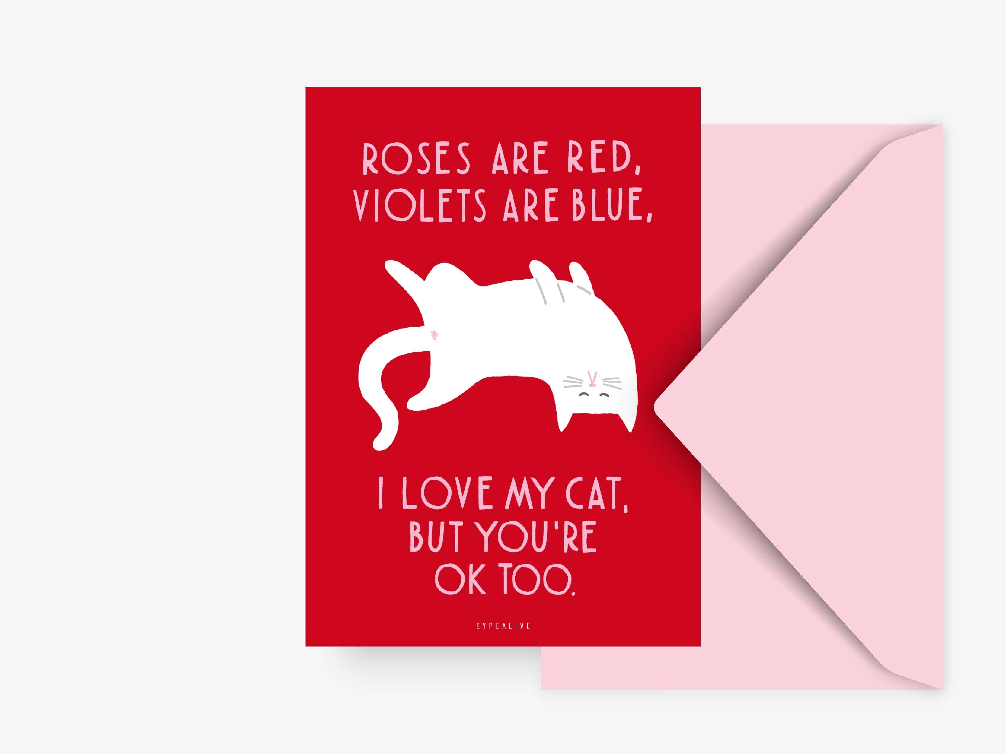 Roses are Read - Cat