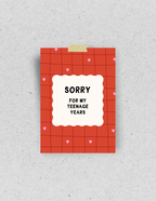 Postkarte "Sorry for my teenage years" | Recyclingpapier: Din A6