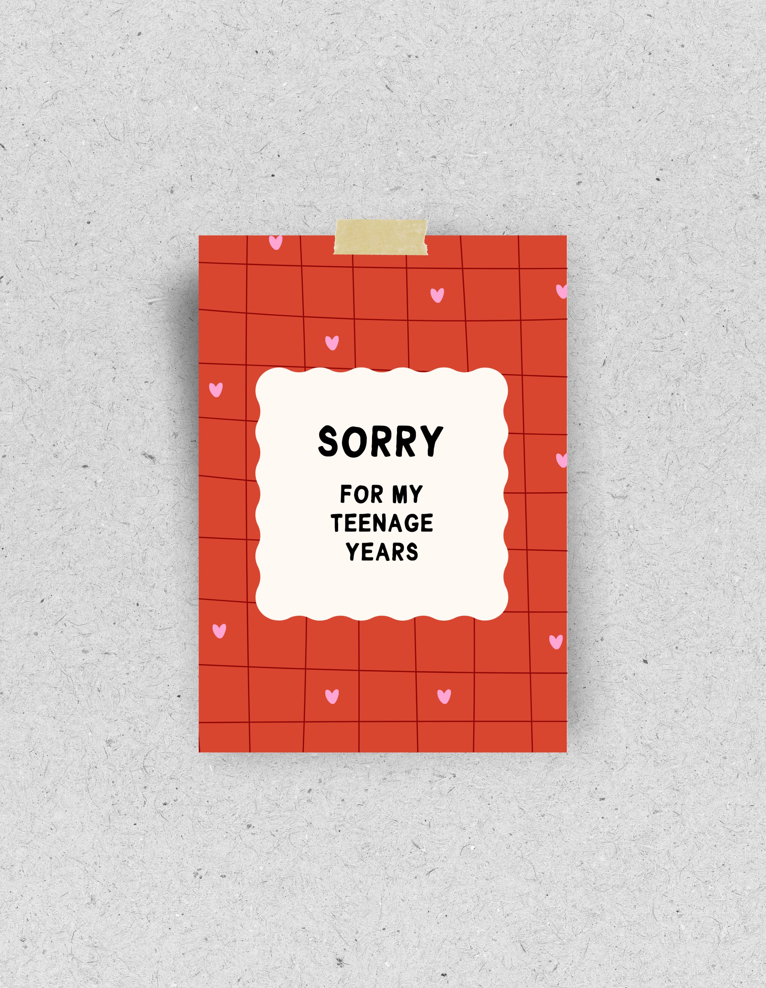 Postkarte "Sorry for my teenage years" | Recyclingpapier: Din A6