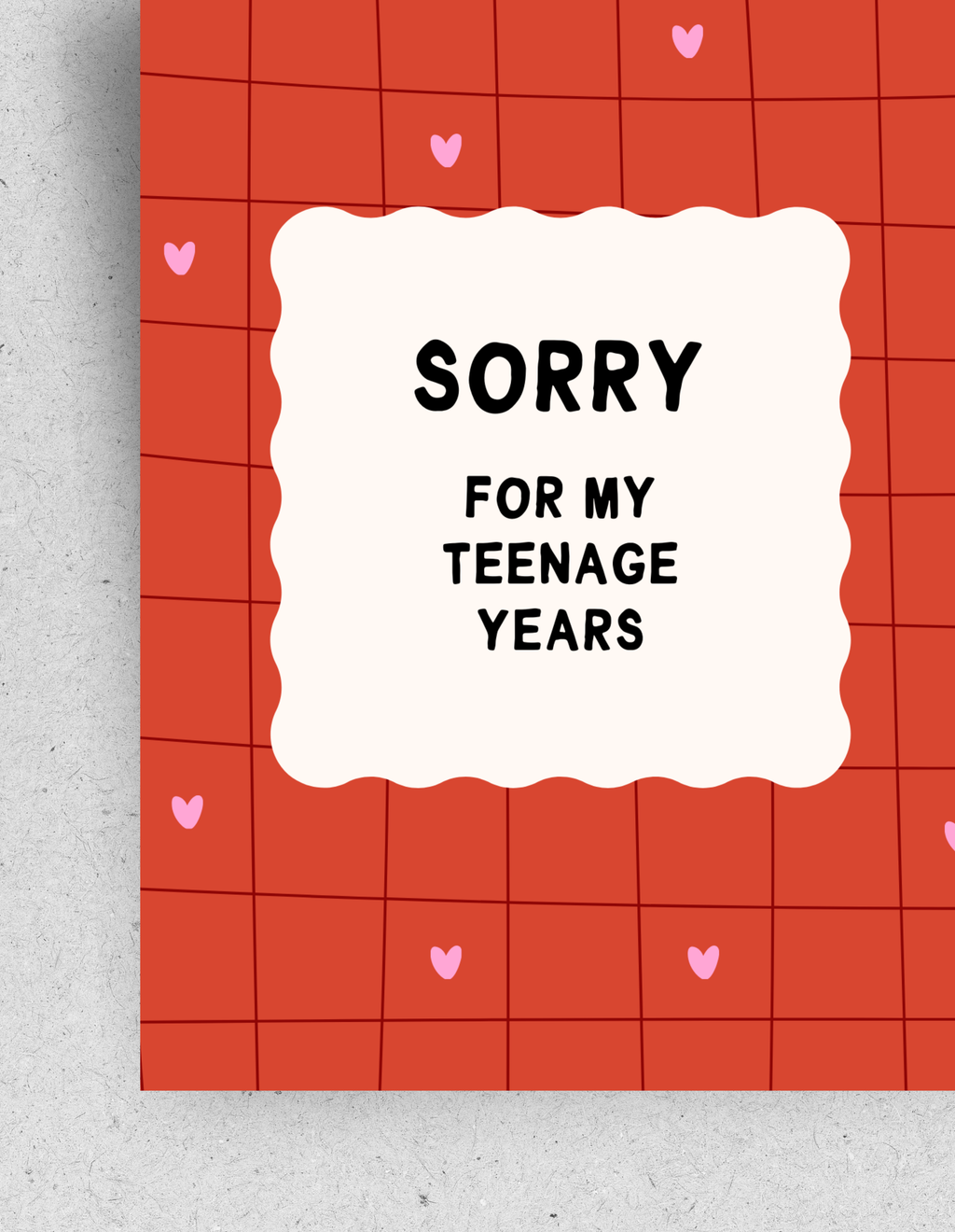 Postkarte "Sorry for my teenage years" | Recyclingpapier: Din A6
