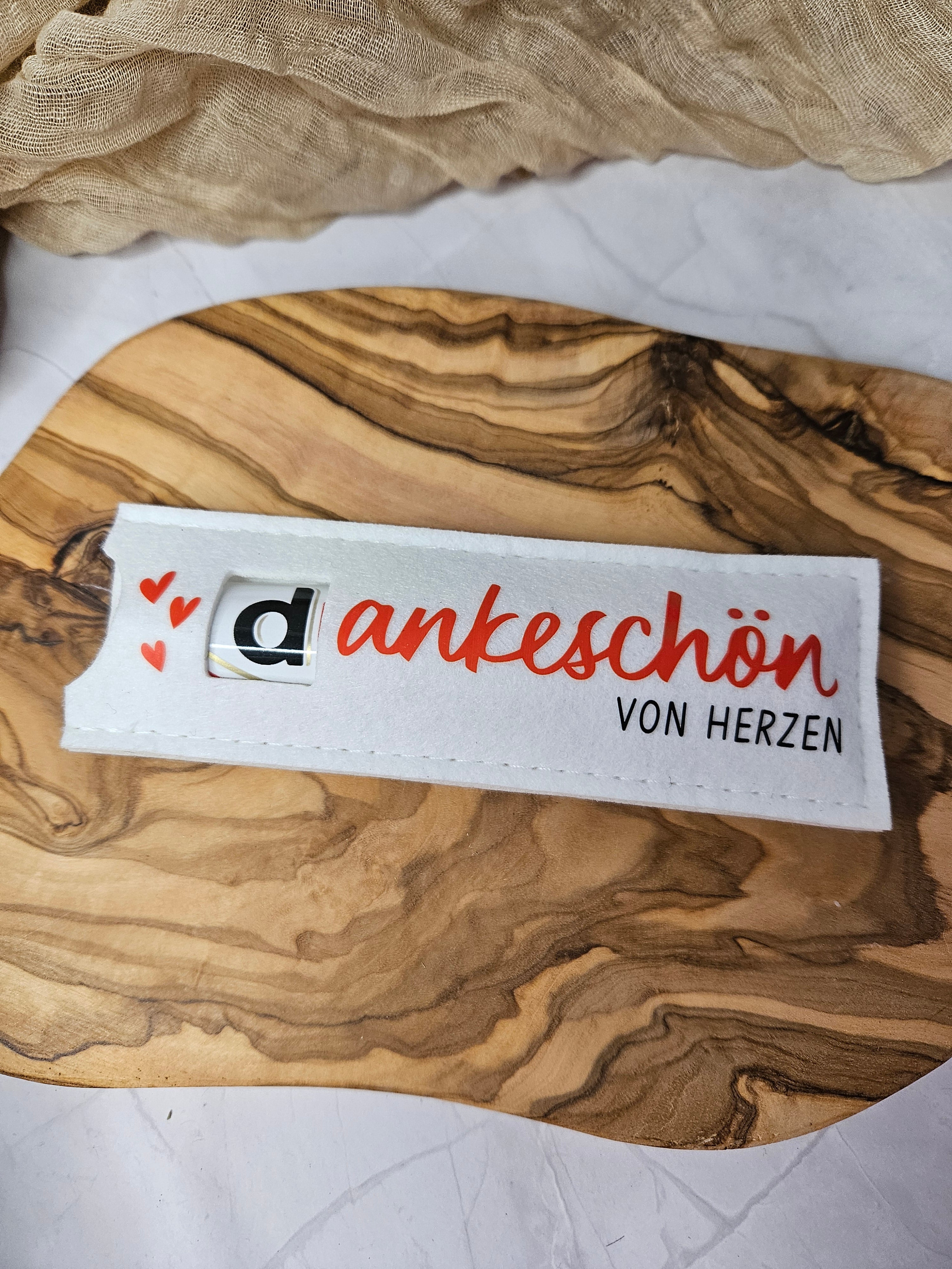 Filztasche "Dankeschön"