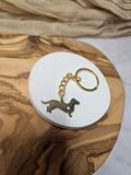 Schlüsselanhänger Dackel Gold